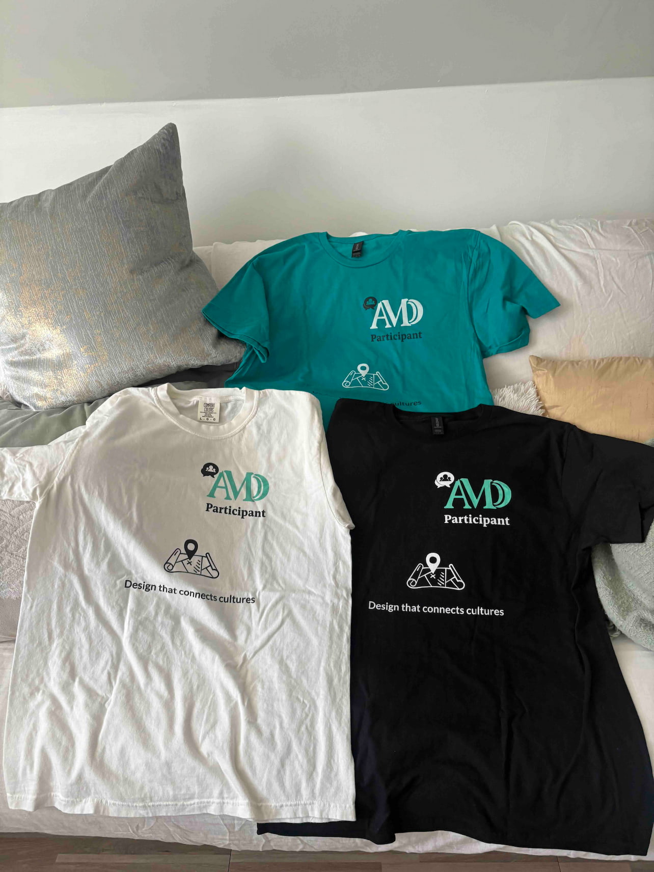 Research participants wearing shirts